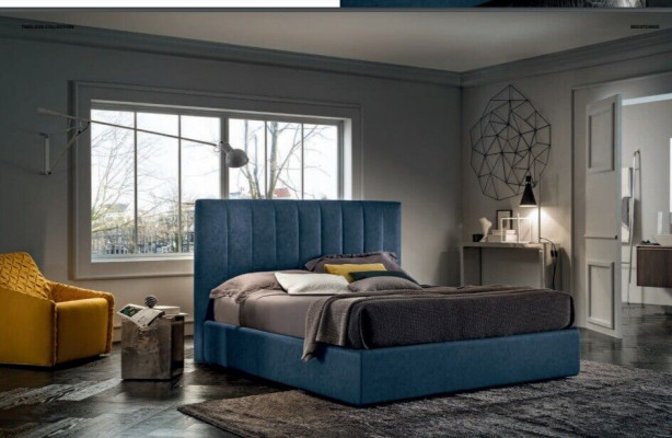 Designer bed bedroom beds textile luxury hotel fabric upholstery seating Italy