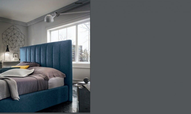 Designer bed bedroom beds textile luxury hotel fabric upholstery seating Italy