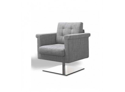 Design Couch Lounge Textile Seat Grey Furniture Single Seater Armchair Fabric Relax Seat