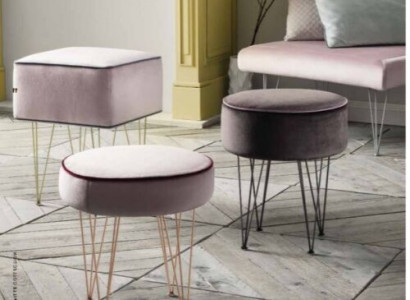 Stool Ottoman Relax Pouf Round Upholstered Stool New