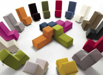 Ottoman chaise lounge bench living room furniture upholstered foot Italy