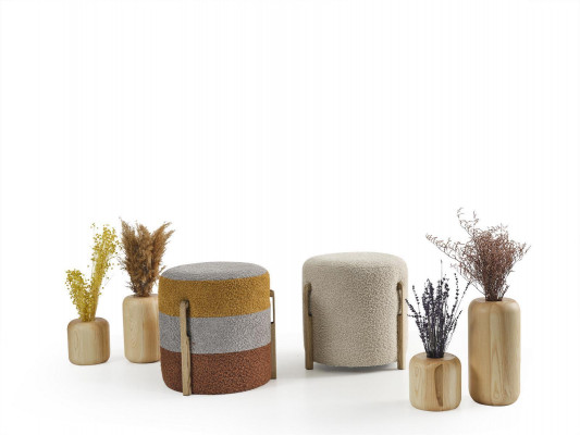Stool Round Pouf Footstool Stool Upholstered Stool Seat Stool Stool
