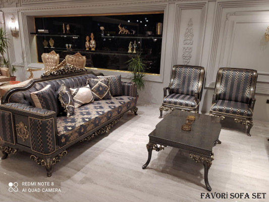 Comfortable sofa set 3+1+1 sofa with coffee table 4-piece set group upholstered