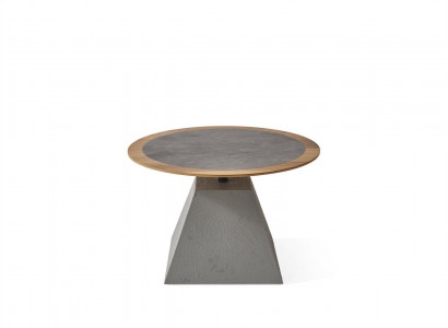 Round wooden coffee table side design silver table furniture living room