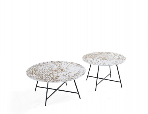 Coffee tables, tables, side tables, living room, modern, luxury, brown, 2-piece set.