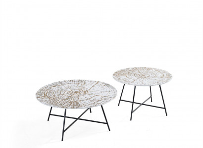 Coffee tables, tables, side tables, living room, modern, luxury, brown, 2-piece set.