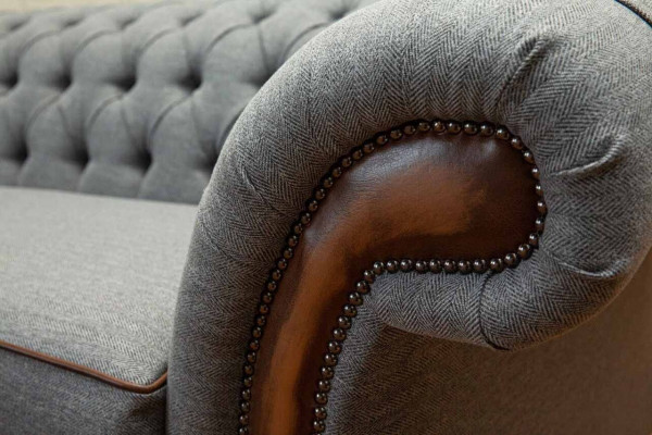 Luxury Sofa 4 Seater Living Room Chesterfield Couch Design Gray Sofas New