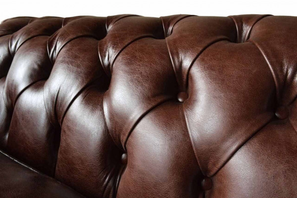 Sofa 3-Seater Couch Upholstered Sofas Couches Living Room Chesterfield Leather