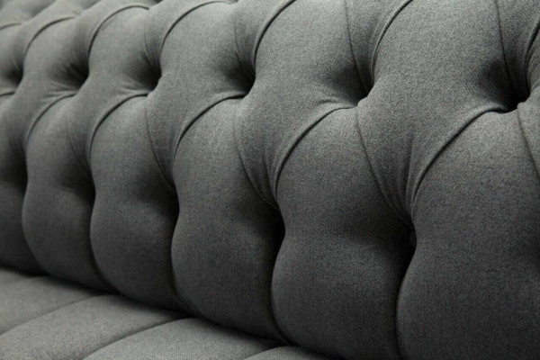 English Chesterfield Luxury Textile Sofa 4-Seater Sofa Upholstery Design Fabric Sofas