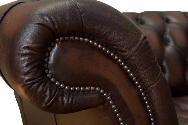 Leather Sofa, Sofa 4-Seater Couch, Luxury Classic Leather Chesterfield Sofas