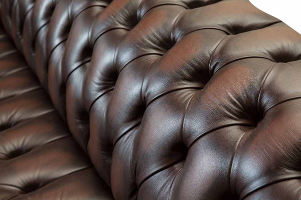 Chesterfield 4 Seater Leather Living Room Design Sofa Furniture New