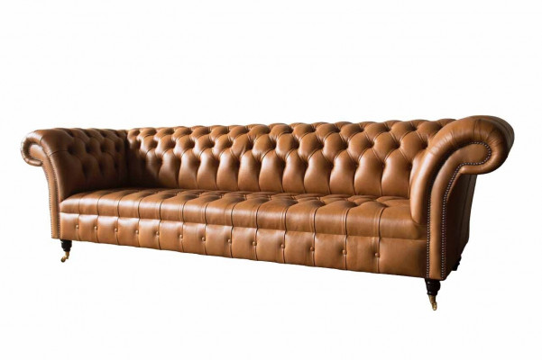 Leather sofa Chesterfield 4-seater couches luxury leather couches upholstered living room