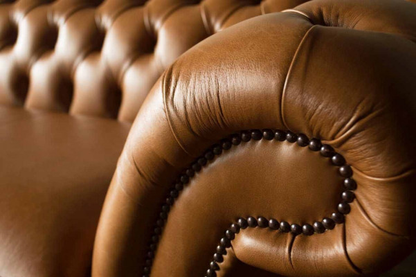 4-seater Sofa Couch Upholstered Chesterfield Sofa Seat Leather Design Brown Furniture