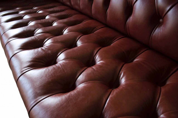 Leather sofa, 4-seater sofa, design Chesterfield leather couch, furniture 245cm