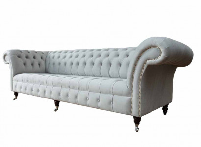 Chesterfield Sofa 4 Seater Designer Couches Couch Fabric Upholstery Textile