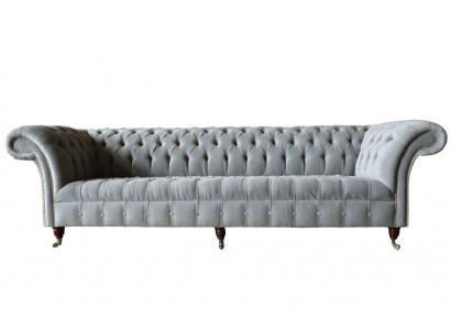 Chesterfield Design Sofa 4-Seater Couch Upholstery Luxury Textile Couches