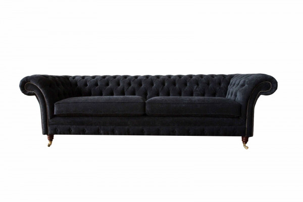 Design sofa 4-seater upholstered luxury classic textile Chesterfield sofas