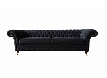 Design sofa 4-seater upholstered luxury classic textile Chesterfield sofas