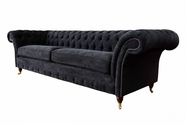 Design sofa 4-seater upholstered luxury classic textile Chesterfield sofas