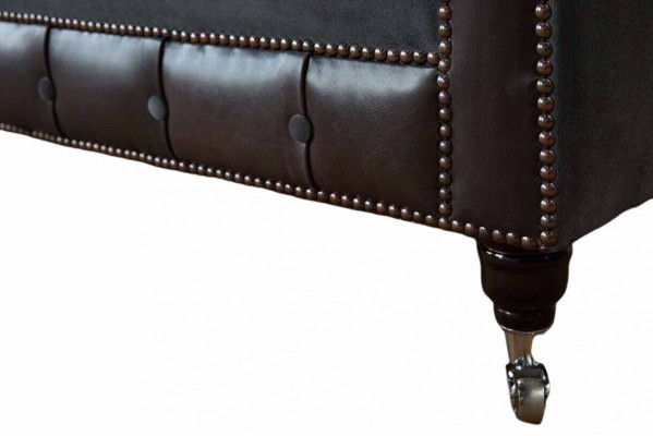 Design Couch Luxury Upholstered Sofa 4-Seater Chesterfield Luxury Gray