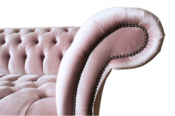 Chesterfield Pink Couch Sofa Upholstery 4-Seater Couches Seat Sofas