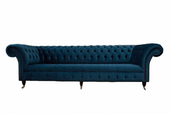 Design sofa Chesterfield upholstery modern textile fabric 4-seater sleeper