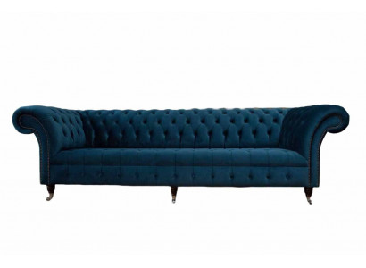Design sofa Chesterfield upholstery modern textile fabric 4-seater sleeper