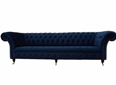 Chesterfield Sofa Sofas 4-Seater Couch Upholstered Fabric Living Room Furniture