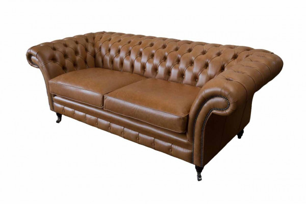 Sofa 3 Seater Leather Sofas Couch Upholstery Living Room Chesterfield Three-Seater
