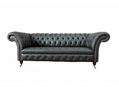 Chesterfield Design Luxury Upholstered Sofa Couch Seat Leather New Sofa New