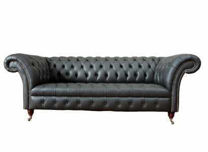 Chesterfield Design Luxury Upholstered Sofa Couch Seat Leather New Sofa New