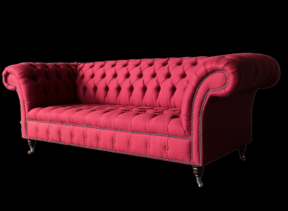 Chesterfield 3-seater three-seater design couches upholstered sofa sofas fabric