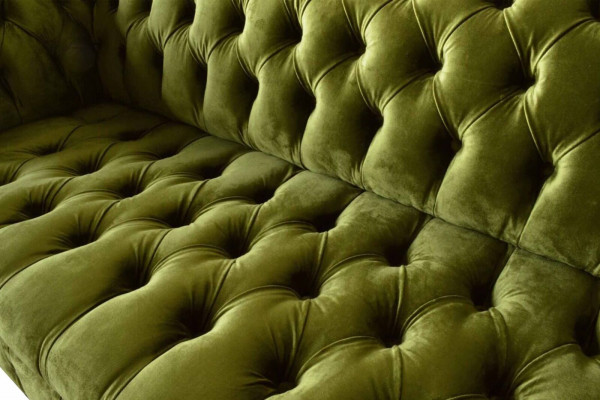 Design Chesterfield Sofa 3 Seater Green Couch Upholstered Sofas Living Room
