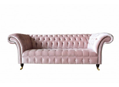 Chesterfield 3-seater sofa upholstered sofa pink living room upholstered sofas new