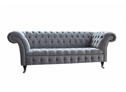 Chesterfield 3 seater couch seat fabric couches sofas sofa upholstery