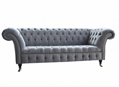 Chesterfield 3 seater couch seat fabric couches sofas sofa upholstery