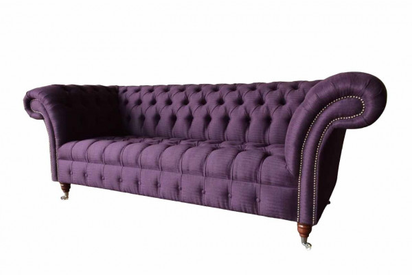 Chesterfield 3-seater sofa fabric sofa couch upholstered seat 3-seater sofas new