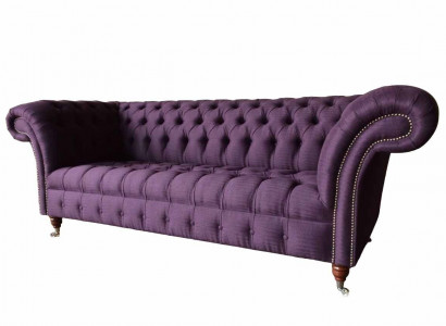 Chesterfield 3-seater sofa fabric sofa couch upholstered seat 3-seater sofas new