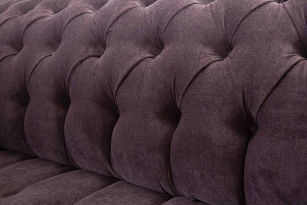 Modern Chesterfield Sofa Couch Upholstered 3 Seater Purple Fabric Sofas New