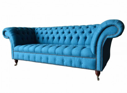 Chesterfield Sofa Couch Upholstery Designer 3-Seater Sofas New Three-Seater