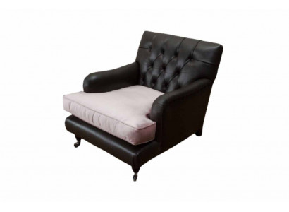 Armchair Design Sofa Relax Lounge Brown Upholstery Luxury Chesterfield New