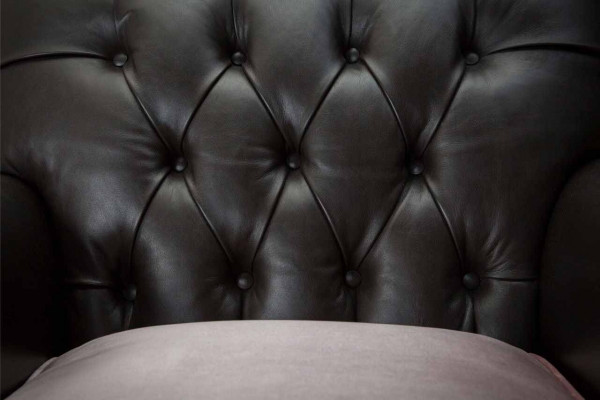 Armchair Design Sofa Relax Lounge Brown Upholstery Luxury Chesterfield New