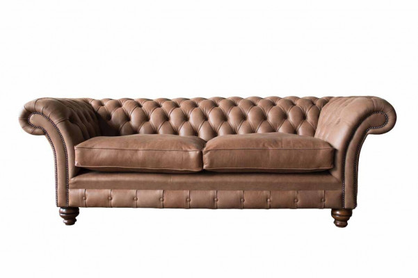 Chesterfield Sofa Design Luxury Leather Upholstery Classic Sofa 3 Seater