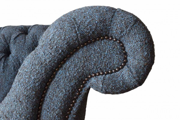 English Chesterfield Sofa Couch Office Furniture Three-Seater Velvet 230cm Sofas