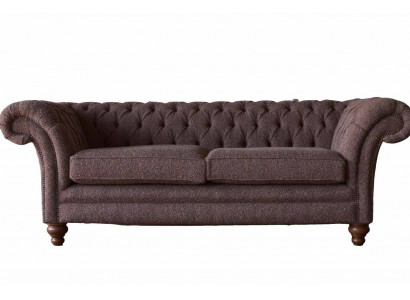 Big Chesterfield English classic style sofa couch 3-seat upholstery 230cm