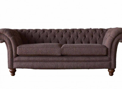 Big Chesterfield English classic style sofa couch 3-seat upholstery 230cm