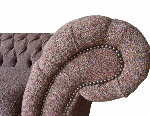 Big Chesterfield English classic style sofa couch 3-seat upholstery 230cm
