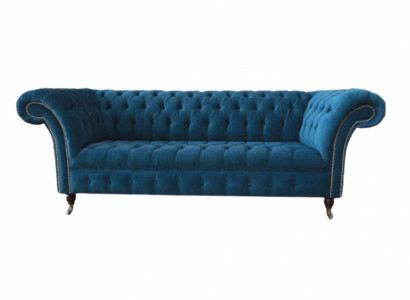 Three-seater couch upholstered Chesterfield sofa design sofas couches textile