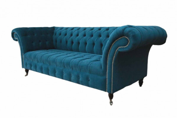 Three-seater couch upholstered Chesterfield sofa design sofas couches textile