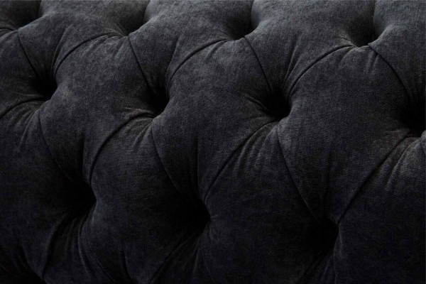 Three-seater couch, black upholstery sofa, 3-seat sofas, room furniture design